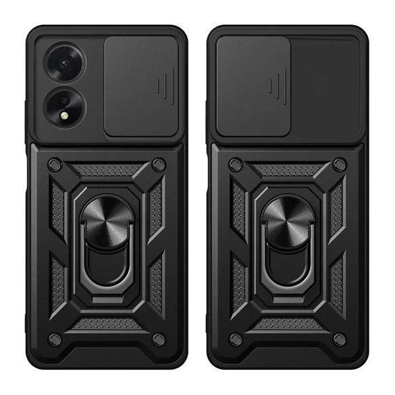 Husă blindată pentru Oppo A60, CamShield Slide, negru