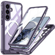 Husă pentru Samsung Galaxy S25 FE, Shockproof, cu sticlă, pentru MagSafe, violet