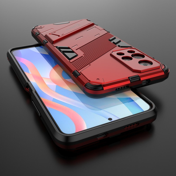 Husa pentru Xiaomi Poco M4 Pro 5G / Note 11S 5G, Military kickstand, albastru