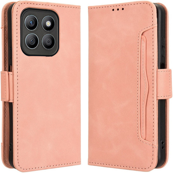 Cu clapetă pentru Motorola Moto G86 5G, Card Slot, roz