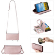 Cu clapetă pentru Xiaomi Redmi 14C / Xiaomi Poco C75, Wallet Zipper Pocket, roz