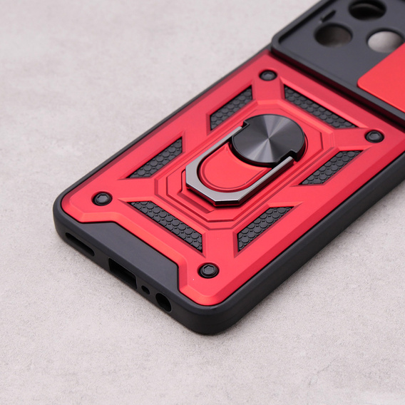 Husă blindată pentru Oppo A98 5G, CamShield Slide, roșu
