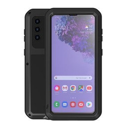 Love Mei Huse pentru Samsung Galaxy S21+ Plus, armored with glass, negru