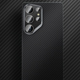 Carcasa BENKS Kevlar pentru Samsung Galaxy S25+ Plus, pentru MagSafe, Carbon Fiber, negru