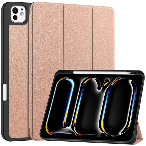 Husă pentru iPad Pro 11" 2024 (5 gen.), Smartcase cu spațiu pentru stylus, roz