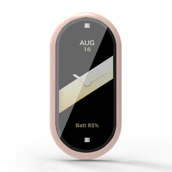 Carcasă 2in1 + sticlă călită pentru Xiaomi Smart Band 10 / 9 / 8, roz