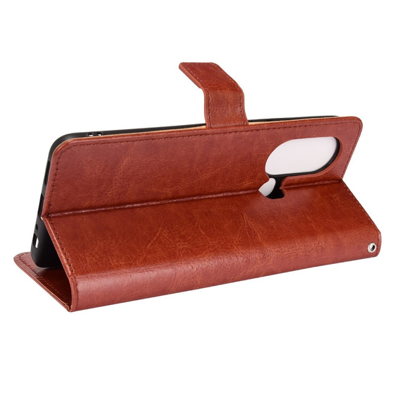 Cu clapetă pentru Infinix Hot 11s, Crazy Horse Wallet, maro