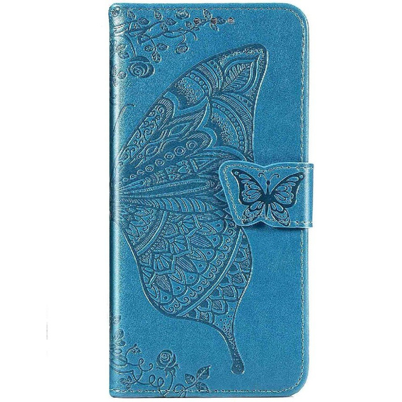 Cu clapetă pentru Realme Note 50, Butterfly, albastru