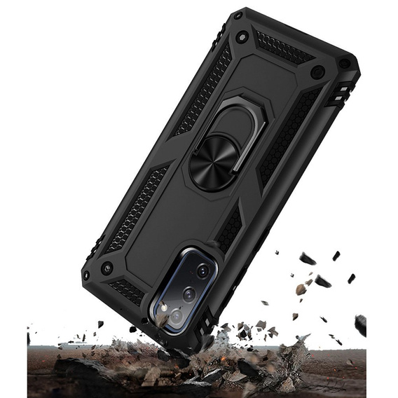 Husă blindată pentru Samsung Galaxy S20 FE, Nox Case Ring, negru