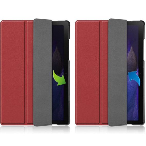 Husă pentru Samsung Galaxy Tab A8 10.5 SM-X200 SM-X205, Smartcase, maroon