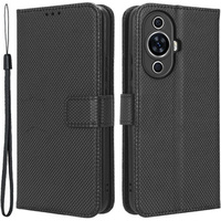 Cu clapetă pentru Huawei Nova 11, Wallet Smart Magnet, negru