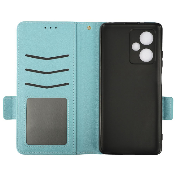Cu clapetă pentru Xiaomi Redmi Note 12 5G / POCO X5 5G, Wallet Litchi Magnet, albastru