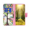 Cu clapetă pentru Realme C53 4G, Wallet, tree of life, alb