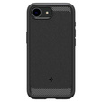 Carcasa Spigen pentru iPhone 16E, Rugged Armor MagSafe, negru + Tempered Glass 9H