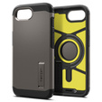 Carcasa Spigen pentru iPhone 16E, Tough Armor Mag MagSafe, gri + 9H Tempered Glass