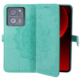 Cu clapetă pentru Xiaomi 13T / 13T Pro, Mandala, verde