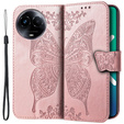 Cu clapetă pentru Realme 11 5G, Butterfly, roz rose gold