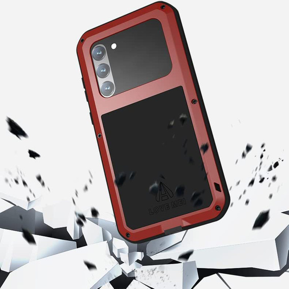 Love Mei Huse pentru Samsung Galaxy A34 5G, armored with glass, roșu