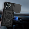 Husă blindată pentru Realme C61, CamShield Slide, negru