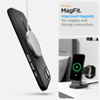 Carcasa Spigen pentru iPhone 16E, Enzo Aramid MagSafe, negru carbon + 9H Tempered Glass