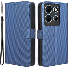 Cu clapetă pentru Infinix Note 30 5G, Wallet Smart Magnet, albastru