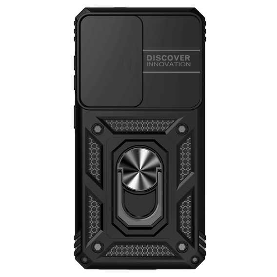 Husă blindată cu suport și capac pentru lentilă pentru Samsung Galaxy S26, negru