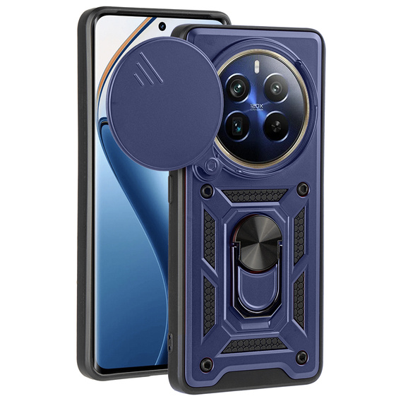Husă blindată pentru Realme 12 Pro 5G / 12 Pro+ 5G, CamShield Slide, albastru