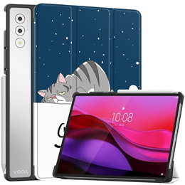 Husă pentru Lenovo Yoga Tab Plus, Smartcase, cat