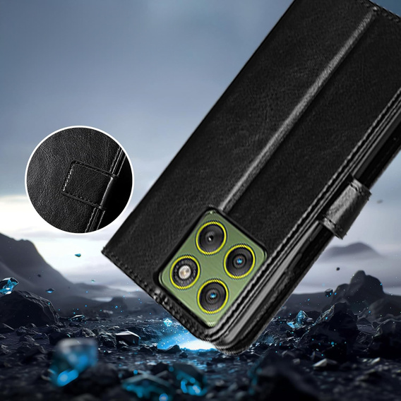 Husă tip portofel Crazy Horse pentru Motorola Edge 70