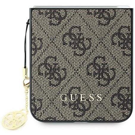GUESS Huse pentru Samsung Galaxy Z Flip7 FE / Z Flip6, 4G Charms Collection Hardcase, maro