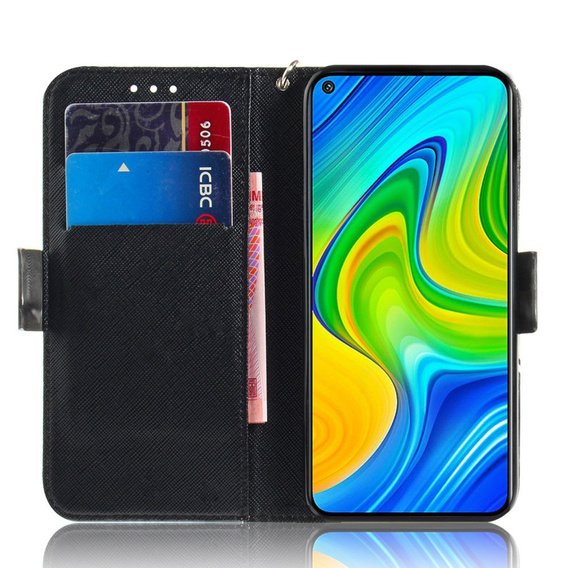 Cu clapetă pentru Xiaomi Redmi Note 9, Wallet, Mandala Flower