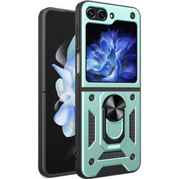 Husă blindată pentru Samsung Galaxy Z Flip5 5G, Nox Case Ring, verde