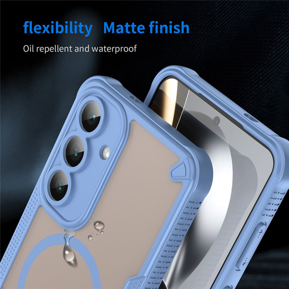 Husă blindată pentru Samsung Galaxy S25 FE, pentru MagSafe, negru mat