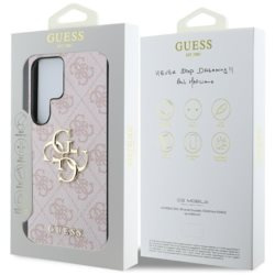 GUESS Huse pentru Samsung Galaxy S25 Ultra, 4G Big Metal Logo, roz