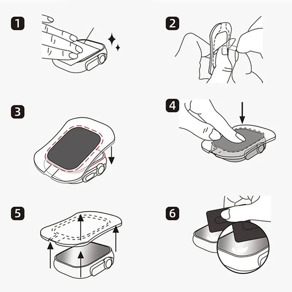 2x sticlă călită cu cadru de montare ERBORD pentru Apple Watch Ultra 1/2/3 49mm