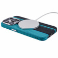 Carcasa pentru iPhone 14 Pro Max, Carbon Fiber MagSafe, negru / albastru