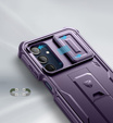 Husă blindată pentru Samsung Galaxy A16, Dexnor Full Body (Two Frames), violet