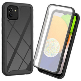 Carcasă pentru Samsung Galaxy A03, Shockproof, cu folie, negru