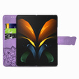 Cu clapetă pentru Samsung Galaxy Z Fold 4 5G, Butterfly, violet