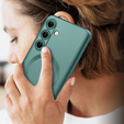 Carcasă pentru Samsung Galaxy A56, ColorMag, pentru MagSafe, verde + sticlă călită 9H