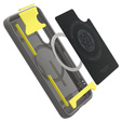 Carcasa Spigen pentru Samsung Galaxy S25, Rugged Armor MagSafe, gri + Tempered Glass 9H