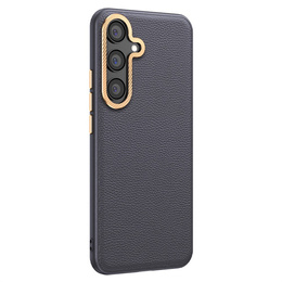 Husă din piele pentru Samsung Galaxy S25+ Plus, leather hybrid, negru