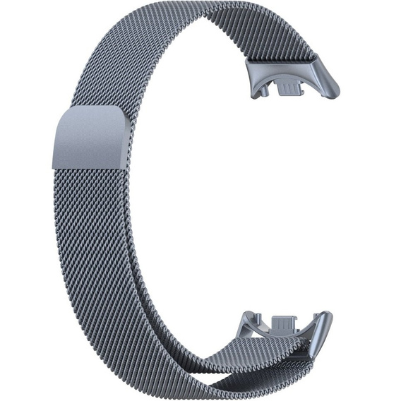 Brățară milaneză cu brățară cu carcasă pentru Xiaomi Smart Band 10 / 9 / 8, gri