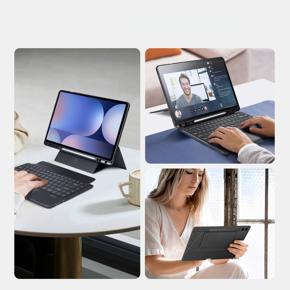 Husă pentru tastatură pentru Samsung Galaxy Tab S8 Ultra / S9 Ultra / S10 Ultra, Dux Ducis DK Series, negru