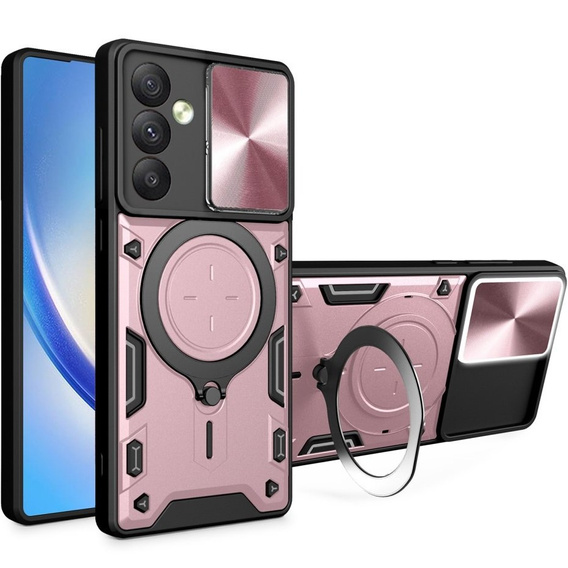 Husă blindată pentru Samsung Galaxy A54 5G, CamShield Slide, roz rose gold