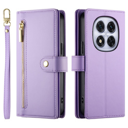 Cu clapetă pentru Xiaomi Redmi Note 14 Pro 5G / Poco X7 5G, Wallet Zipper Pocket, violet