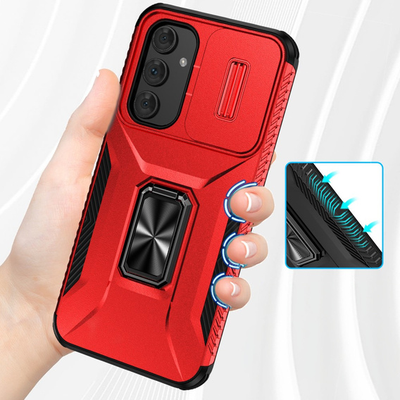 Carcasă blindată pentru Samsung Galaxy A54 5G, armată Slide Ring, roșu