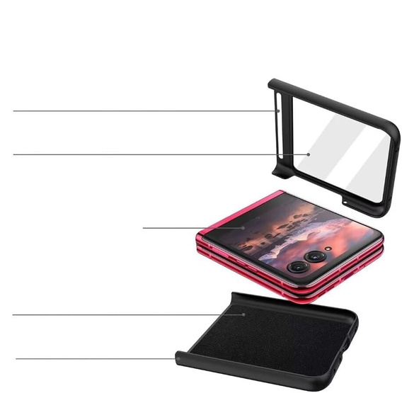 Husă pentru Motorola Razr 50 Ultra, PC Case, verde