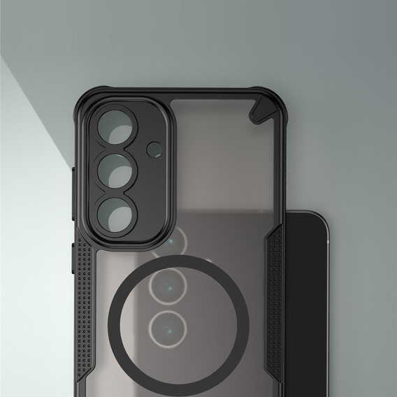 Husă blindată pentru Samsung Galaxy S25 FE, pentru MagSafe, negru mat