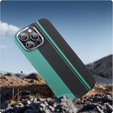 Carcasa pentru iPhone 16 Pro Max, Carbon Fiber MagSafe, negru / albastru